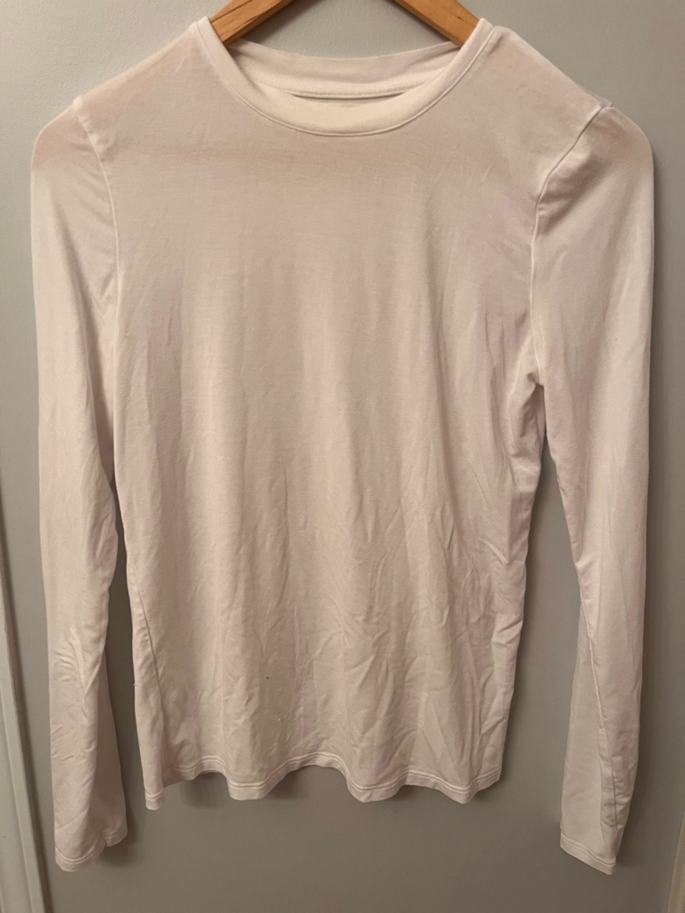 Knix Classic Long Sleeve Crewneck Tee - White